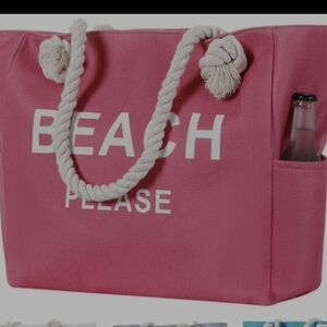 Pink Beach Please Tote Bag